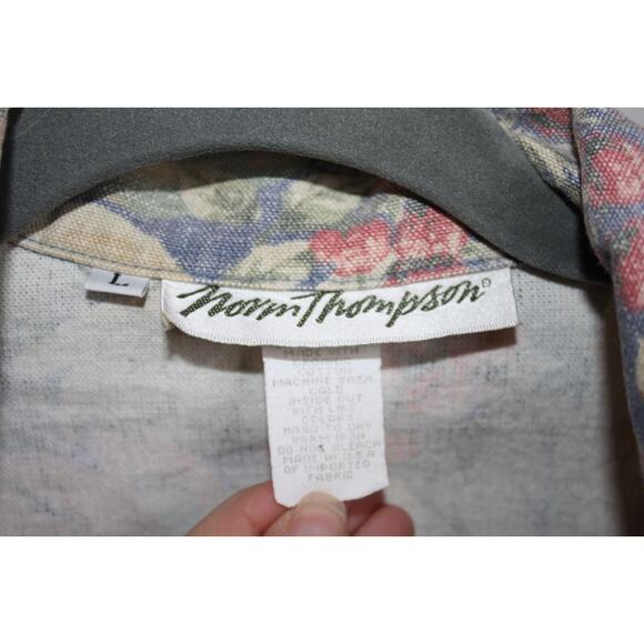 Vintage 80's/90's Norm Thompson Floral Denim Jacket Women's Size L Made in USA - Picture 3 of 4